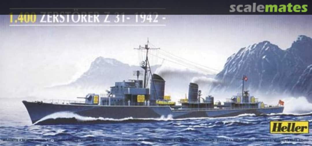 Boxart Zerstörer Z 31- 1942 - 81010 Heller Boxart Zerstörer Z 31- 1942 - 81010 Heller