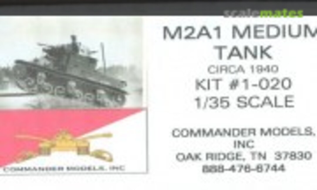 1:35 US M2A1 Medium Tank (Commander Models 1-020)