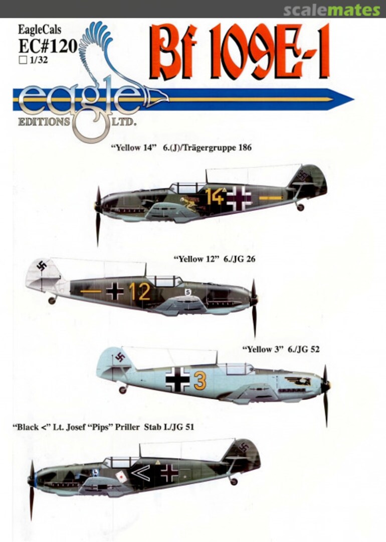 Boxart Bf 109E-1 EagleCals EC32-120 Eagle Editions Boxart Bf 109E-1 EagleCals EC32-120 Eagle Editions