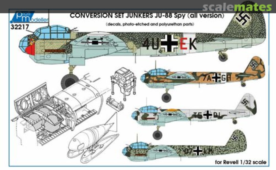 Boxart Junkers Ju-88 Spy conversion set 32217 Profimodeller Boxart Junkers Ju-88 Spy conversion set 32217 Profimodeller