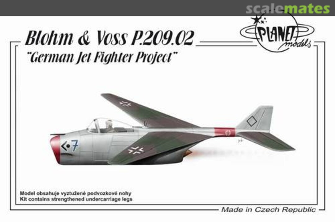 Boxart Blohm & Voss P.209 "German Jet Fighter Project" PLT186 Planet Models