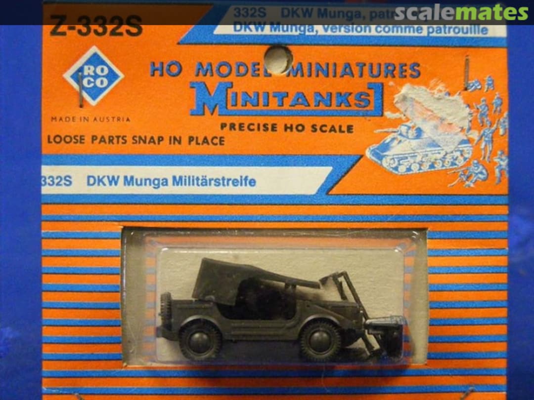 Boxart DKW Munga Z-332S Roco Minitanks Boxart DKW Munga Z-332S Roco Minitanks