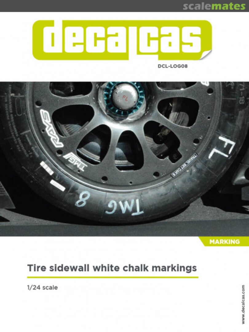 Boxart Tire sidewall white chalk markings DCL-LOG008 Decalcas Boxart Tire sidewall white chalk markings DCL-LOG008 Decalcas