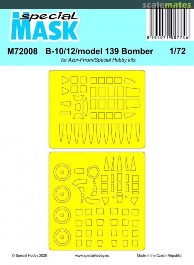 Boxart B-10/12/model 139 Bomber M72008 Special Mask Boxart B-10/12/model 139 Bomber M72008 Special Mask