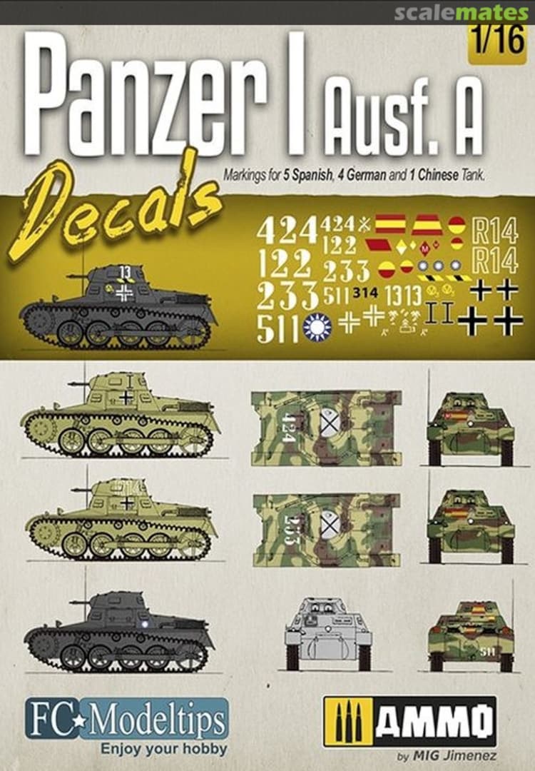 Boxart Panzer I Ausf. A decals A.MIG-8060 Ammo by Mig Jimenez