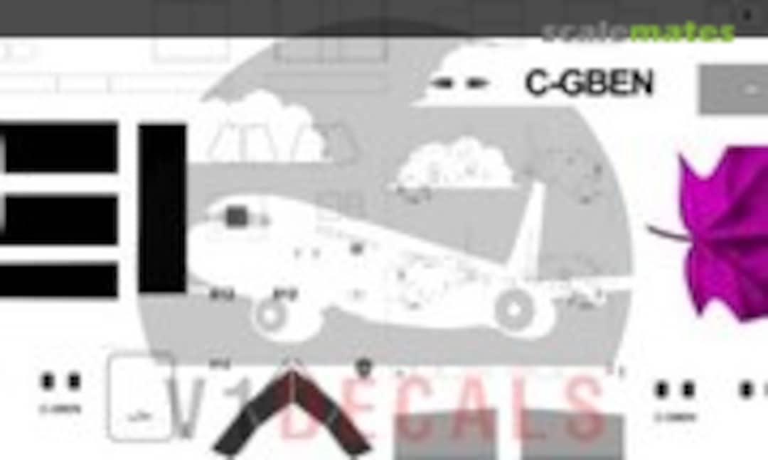 1:72 Air Canada Jazz DeHavilland Dash 8-100 (V1 Decals V1D0057-72) V1D0057-72
