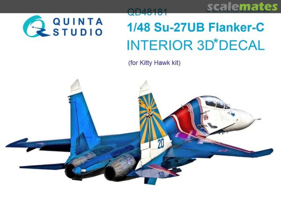 Boxart Su-27UB Flanker-C interior 3D decals QD48181 Quinta Studio Boxart Su-27UB Flanker-C interior 3D decals QD48181 Quinta Studio