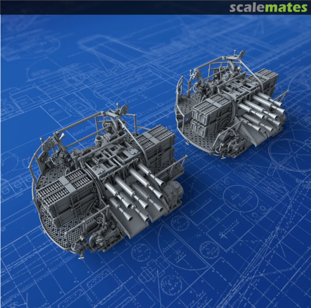 Boxart 2-pdr Octuple Pom Poms (4cm/39) QF MKVIII on ‘M’ (MKV) Mount MM1014P Micro Master Boxart 2-pdr Octuple Pom Poms (4cm/39) QF MKVIII on ‘M’ (MKV) Mount MM1014P Micro Master