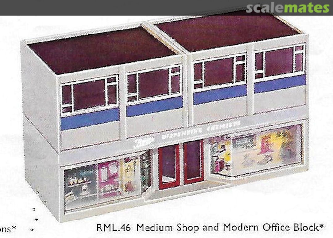 Boxart Medium Shop and Modern Office Block RML.46 Model-Land (Tri-ang)