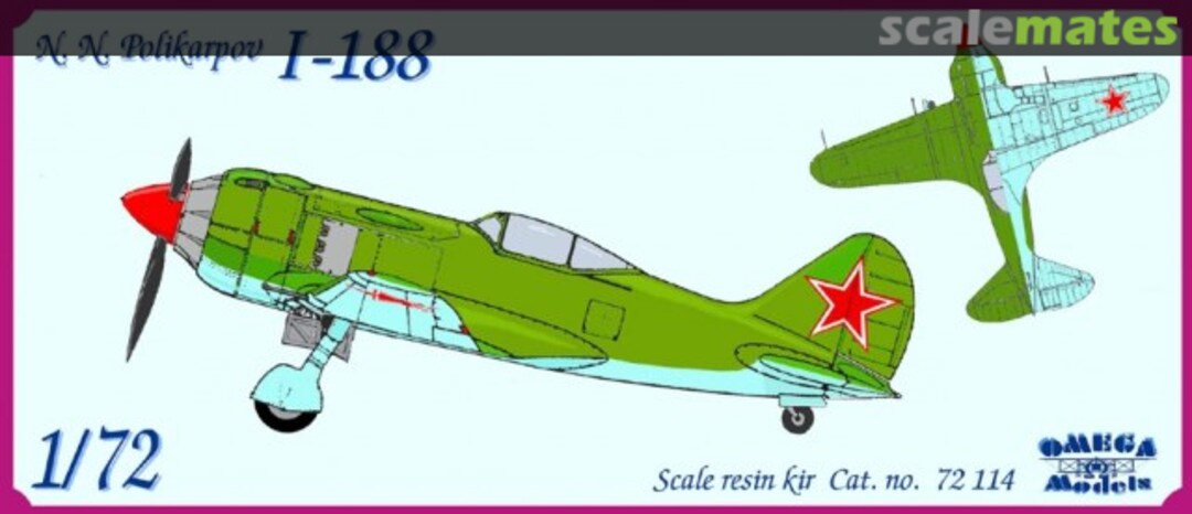 Boxart N.N. Polikarpov I-188 72114 Omega Models Boxart N.N. Polikarpov I-188 72114 Omega Models
