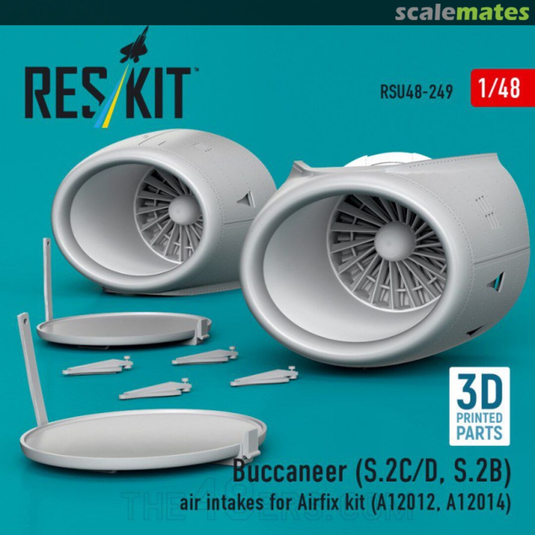 Boxart Buccaneer (S.2C/D, S.2B) - air intakes (3D Printed) RSU48-0249 ResKit Boxart Buccaneer (S.2C/D, S.2B) - air intakes (3D Printed) RSU48-0249 ResKit