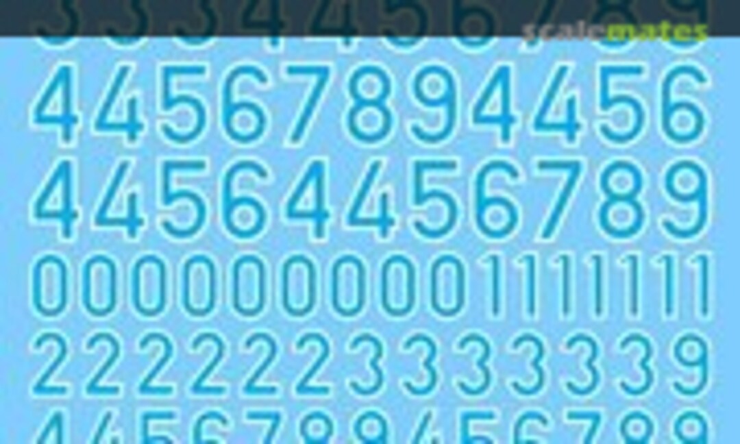 1:35 German turret numbers (blue & white) (Archer AR35038BL) AR35038BL