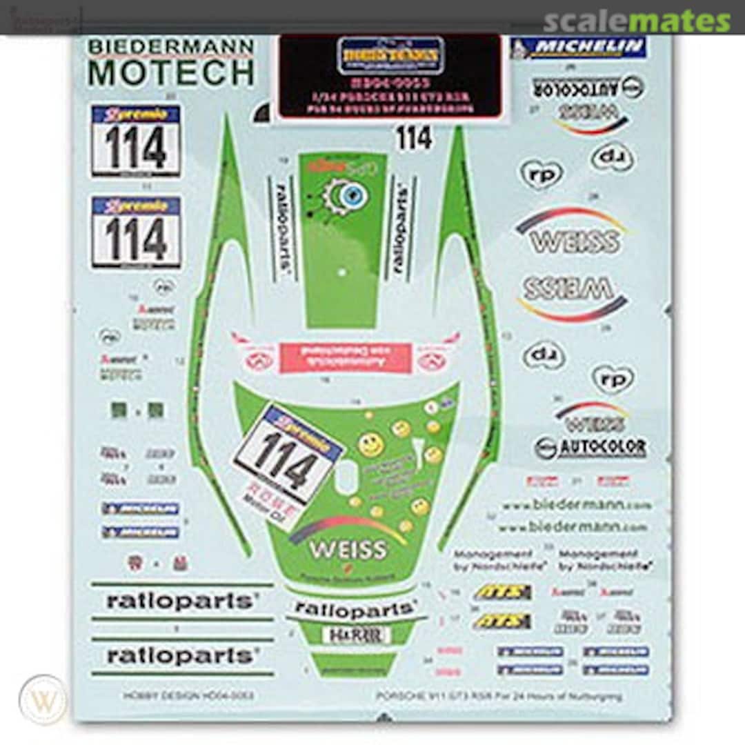 Boxart Porsche 911 GT3 RSR Biedermann Motech HD04-0053 Hobby Design Boxart Porsche 911 GT3 RSR Biedermann Motech HD04-0053 Hobby Design