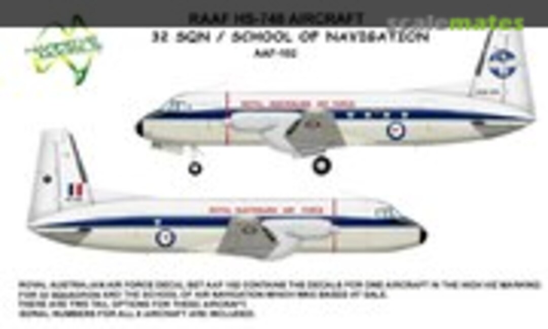 1:144 RAAF, Hawker Siddeley HS.748, 32 Sqn. & SAN (Hawkeye Models AAF-102) AAF-102