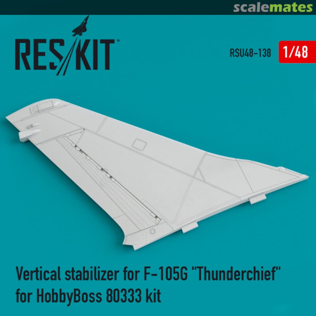 Boxart F-105G Thunderchief - Vertical Stabilizer RSU48-0138 ResKit Boxart F-105G Thunderchief - Vertical Stabilizer RSU48-0138 ResKit