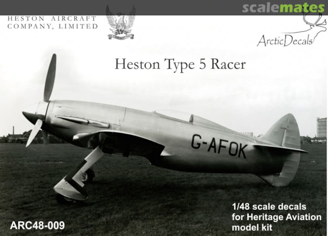 Boxart Heston-Napier Type 5 racer ARC48-009 Arctic Decals