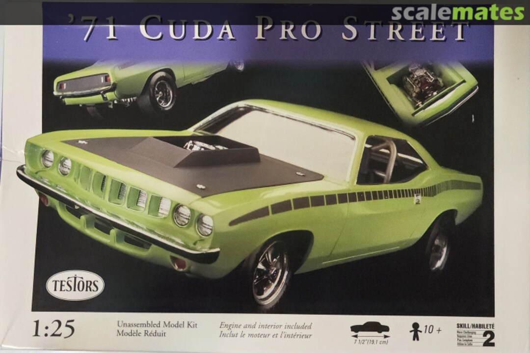 Boxart '71 Cuda Pro Street 5312 Testors Boxart '71 Cuda Pro Street 5312 Testors