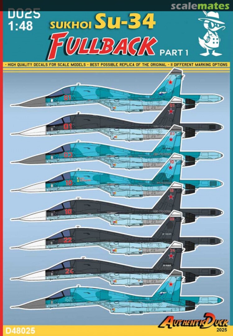 Boxart Sukhoi Su-34 Fullback - part 1 D48025 Authentic Duck Boxart Sukhoi Su-34 Fullback - part 1 D48025 Authentic Duck