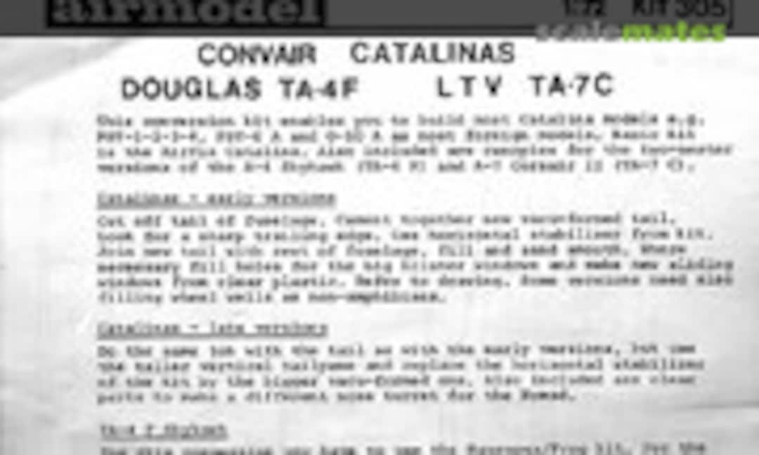 1:72 Convair Catalinas (Airmodel 305) 305