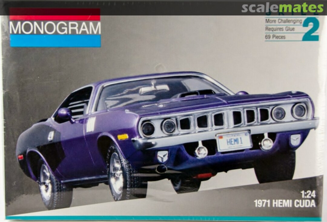 Boxart 1971 Hemi Cuda 2943 Monogram Boxart 1971 Hemi Cuda 2943 Monogram