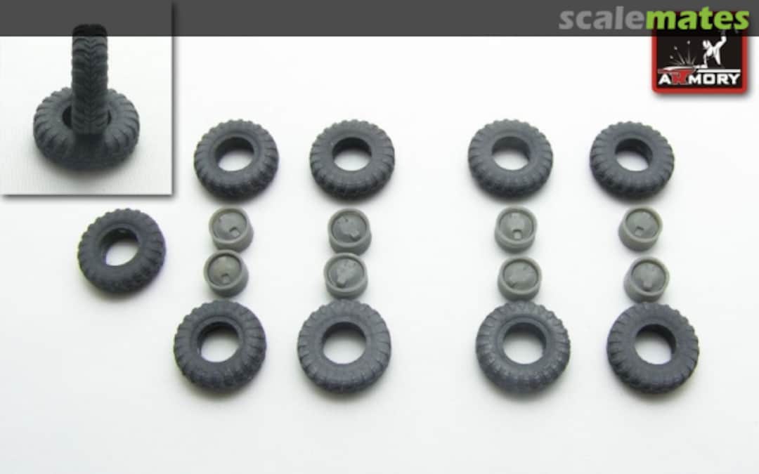 Boxart BTR-80 wheels KI-80N type wheels set w/ ordinary hubs AC7271a Armory Boxart BTR-80 wheels KI-80N type wheels set w/ ordinary hubs AC7271a Armory