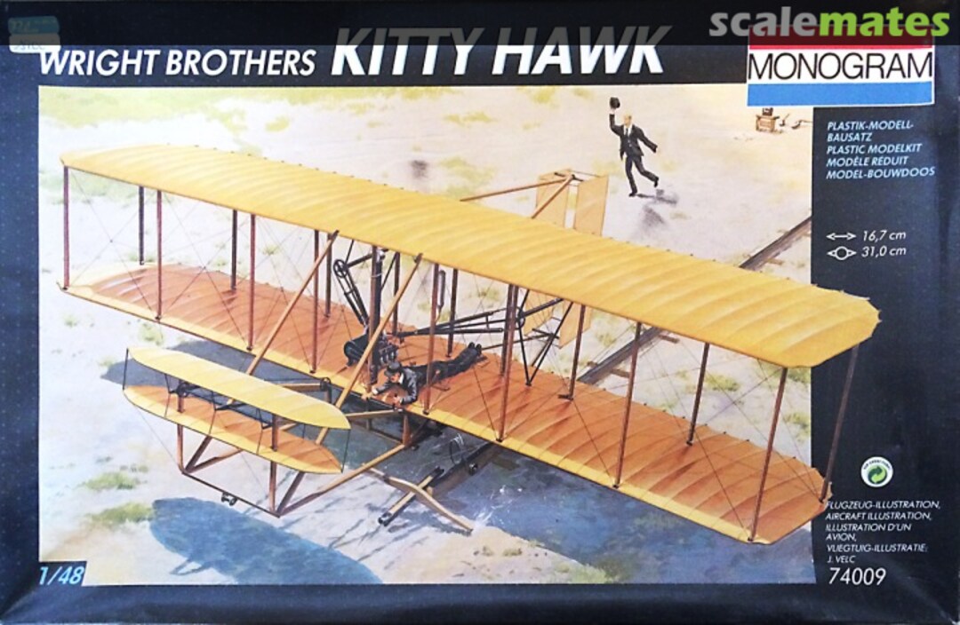 Boxart Wright Brothers Kitty Hawk 74009 Monogram Boxart Wright Brothers Kitty Hawk 74009 Monogram