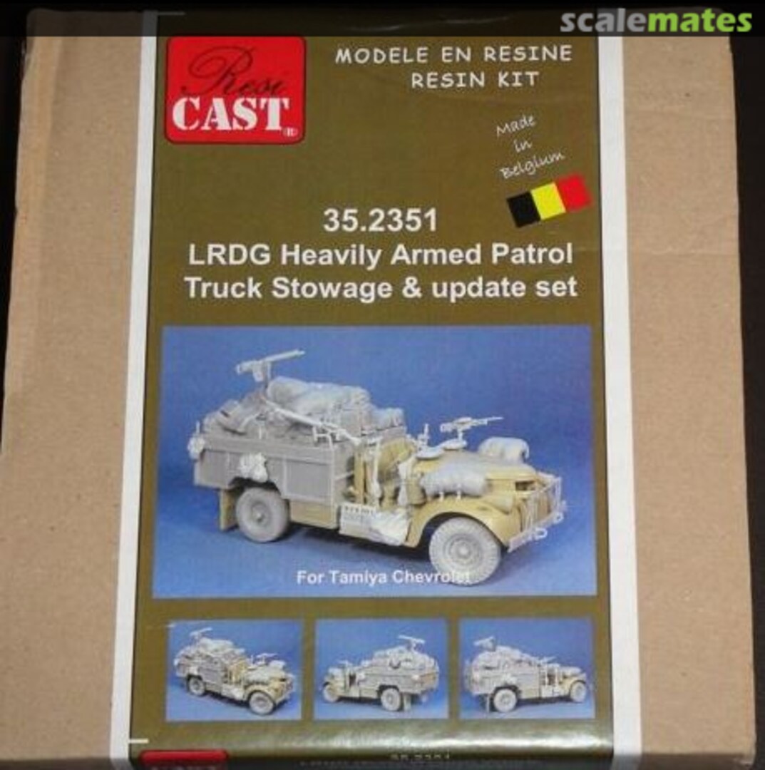 Boxart LRDG Heavily Armed Patrol Truck Stowage & Update Set 35.2351 Resicast Boxart LRDG Heavily Armed Patrol Truck Stowage & Update Set 35.2351 Resicast