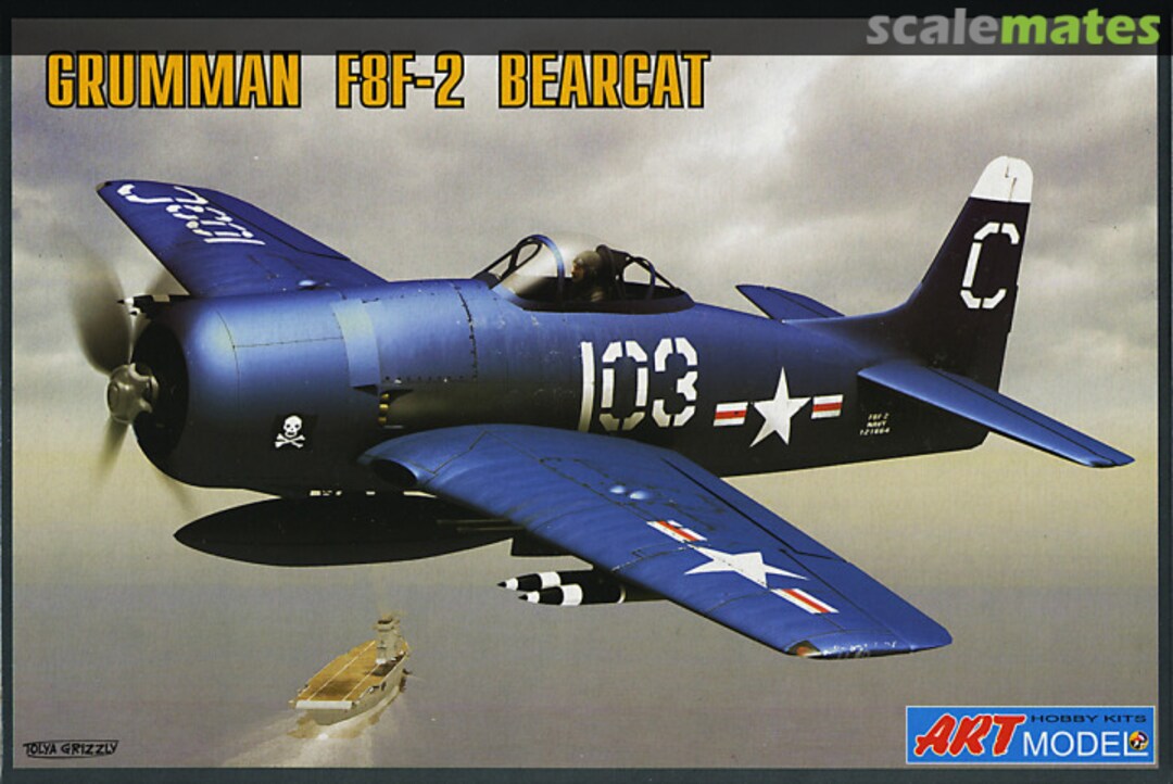 Boxart Grumman F8F-2 Bearcat AM 7201 ART model Boxart Grumman F8F-2 Bearcat AM 7201 ART model