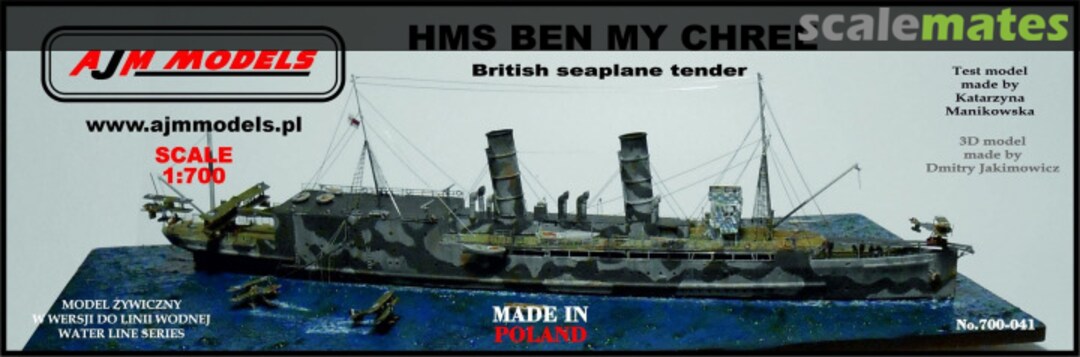 Boxart HMS Ben My Chree - British Seaplane Tender 700-041 AJM Models