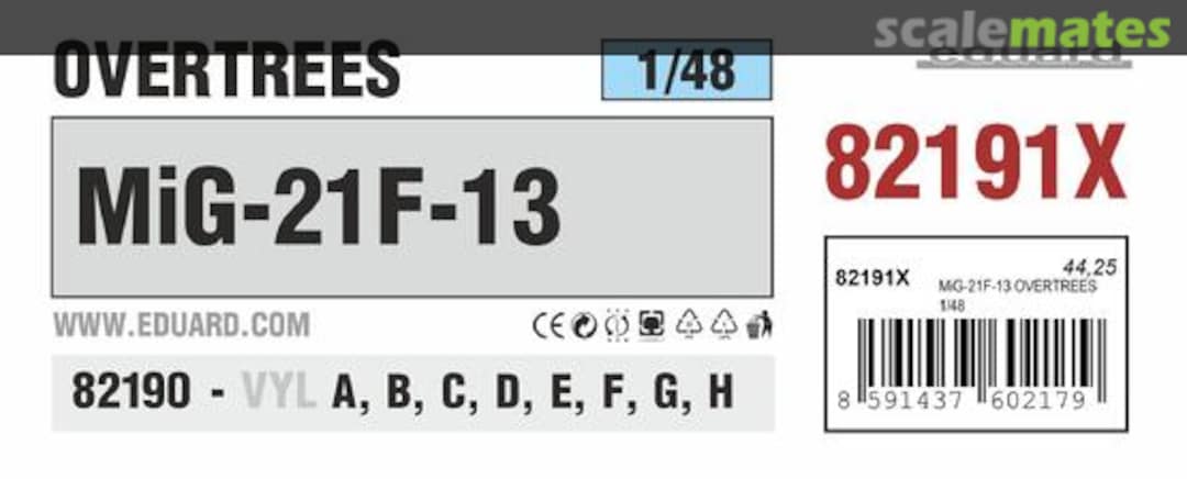 Boxart MiG-21F-13 OVERTREES 82191X Eduard Boxart MiG-21F-13 OVERTREES 82191X Eduard