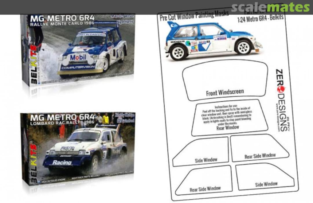 Boxart MG Metro 6R4 Pre Cut Window Painting Masks ZD-WM-0083 Zerodesigns