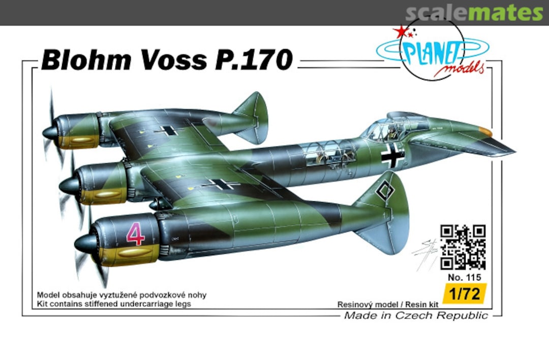 Boxart Blohm & Voss P.170.01 PLT115 Planet Models Boxart Blohm & Voss P.170.01 PLT115 Planet Models