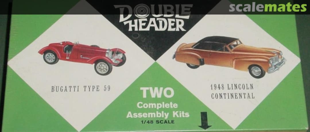 Boxart Bugatti Type 59 & 1948 Lincoln Continental 173:100 Renwal Boxart Bugatti Type 59 & 1948 Lincoln Continental 173:100 Renwal
