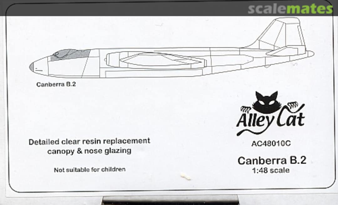 Boxart Detailed clear resin replacement canopy & nose glazing AC48010C Alley Cat