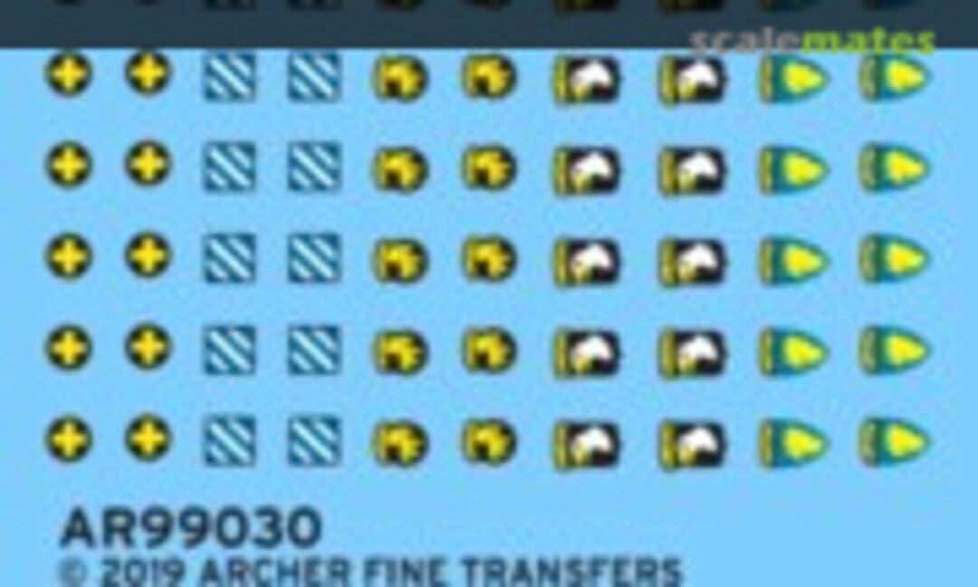 1:35 U.S. 3rd and 33rd Infantry Division and 13th, 17th, 101st Airborne patches (Archer AR99030) AR99030