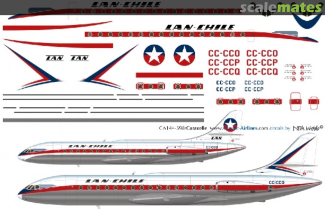 Boxart LAN Chile Sud Caravelle CA144-598 Classic Airlines