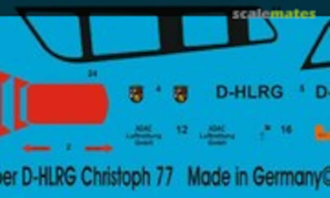 1:72 EC 145 ADAC Rettungshubschrauber D-HLRG Christoph 77 (Peddinghaus-Decals EP 2292) EP 2292