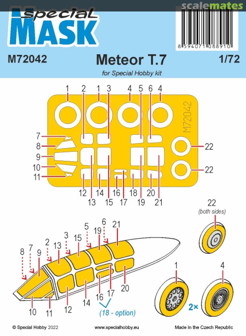 Boxart Meteor T Mk.7 M72042 Special Mask Boxart Meteor T Mk.7 M72042 Special Mask