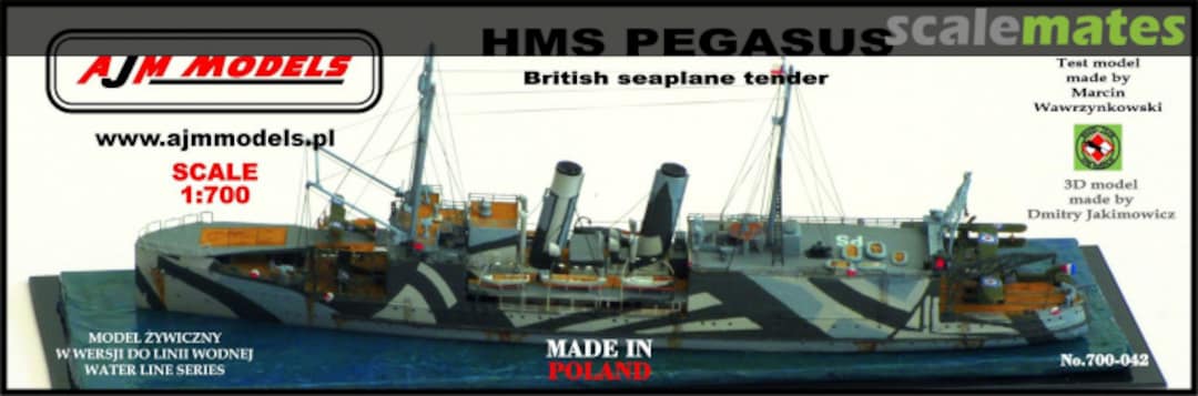 Boxart HMS Pegasus - British Seaplane Tender 700-042 AJM Models Boxart HMS Pegasus - British Seaplane Tender 700-042 AJM Models