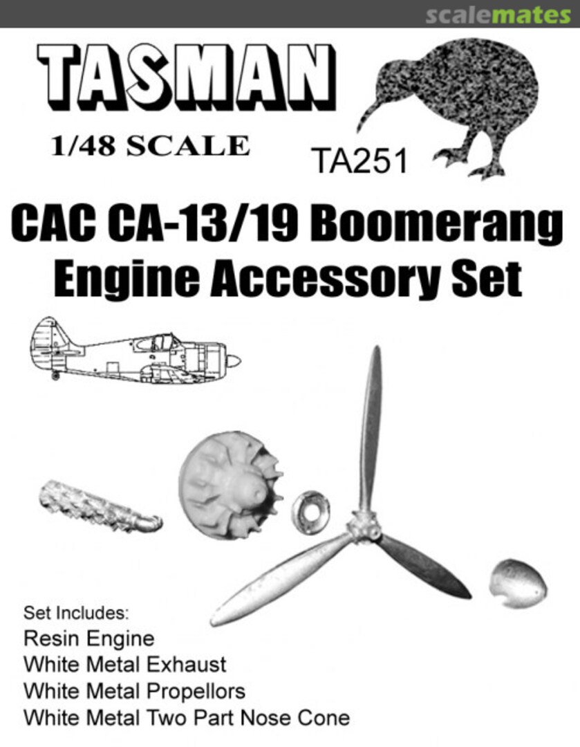 Boxart CAC CA-13/19 Boomerang Engine Accessory Set TA251 Tasman Model Products
