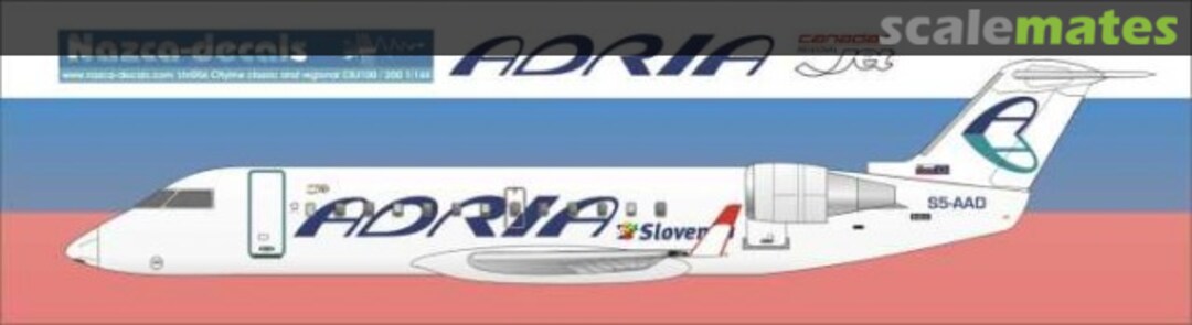 Boxart Adria Airways CRJ200 adr001 Nazca decals Boxart Adria Airways CRJ200 adr001 Nazca decals