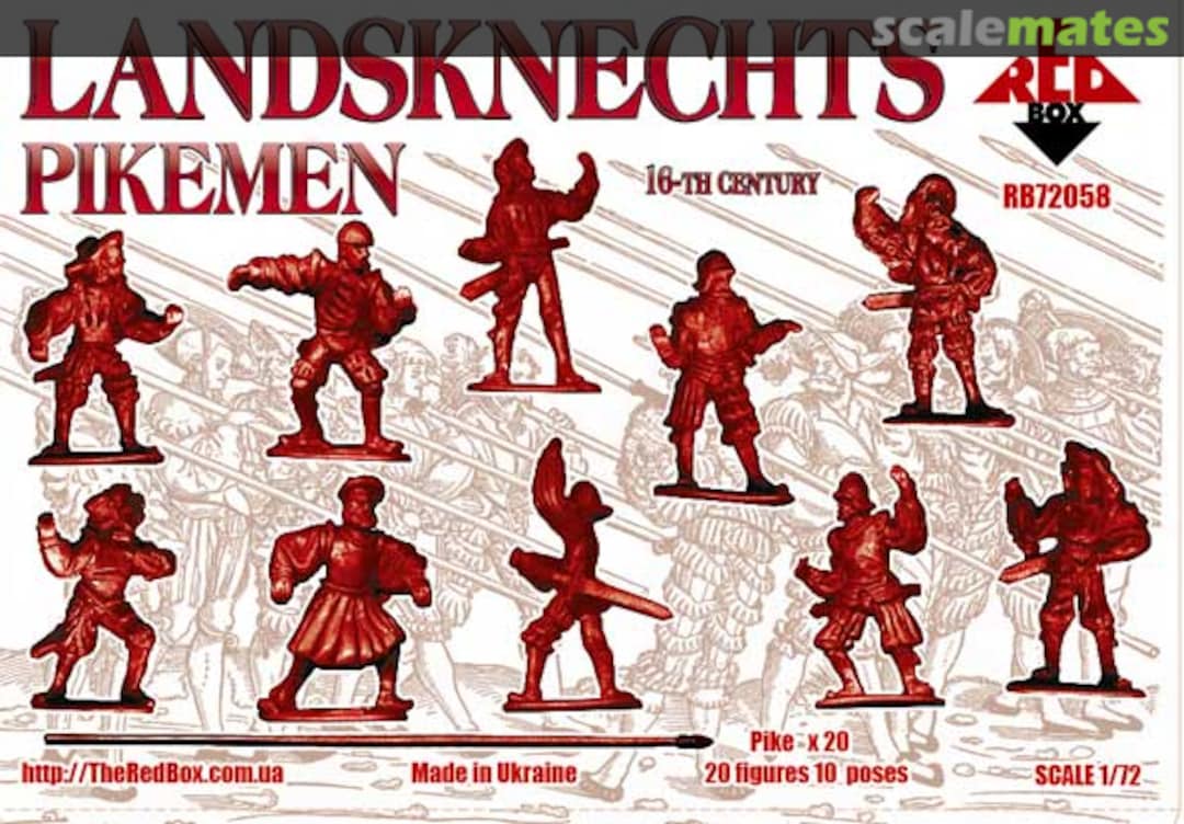 Contents Landsknechts Pikemen RB72058 Red Box