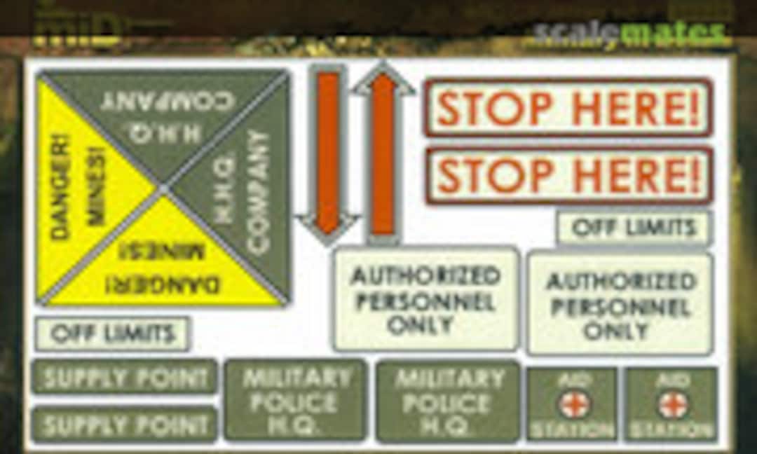 1:35 WW2 US Military Signs (Military In Detail 35029) 35029