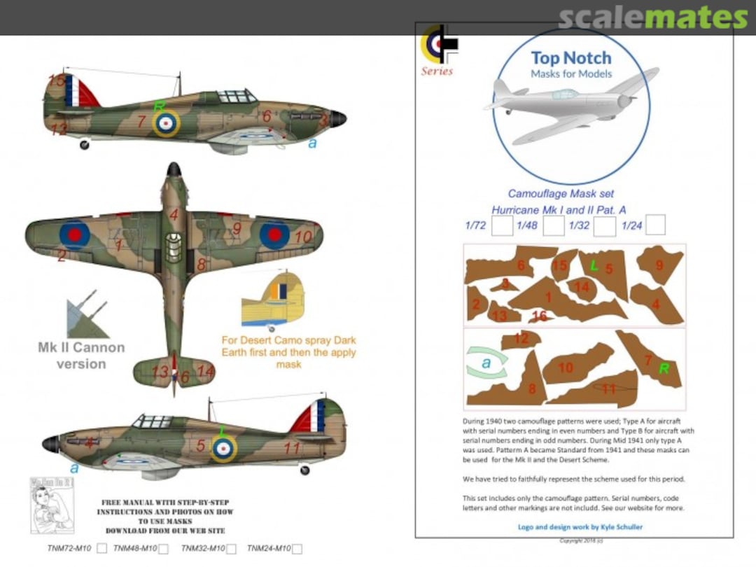 Boxart Hawker Hurricane Mk1 & Mk2 TNM48-M10 TopNotch Boxart Hawker Hurricane Mk1 & Mk2 TNM48-M10 TopNotch