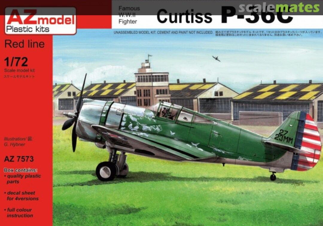 Boxart Curtiss P-36C AZ7573 AZmodel