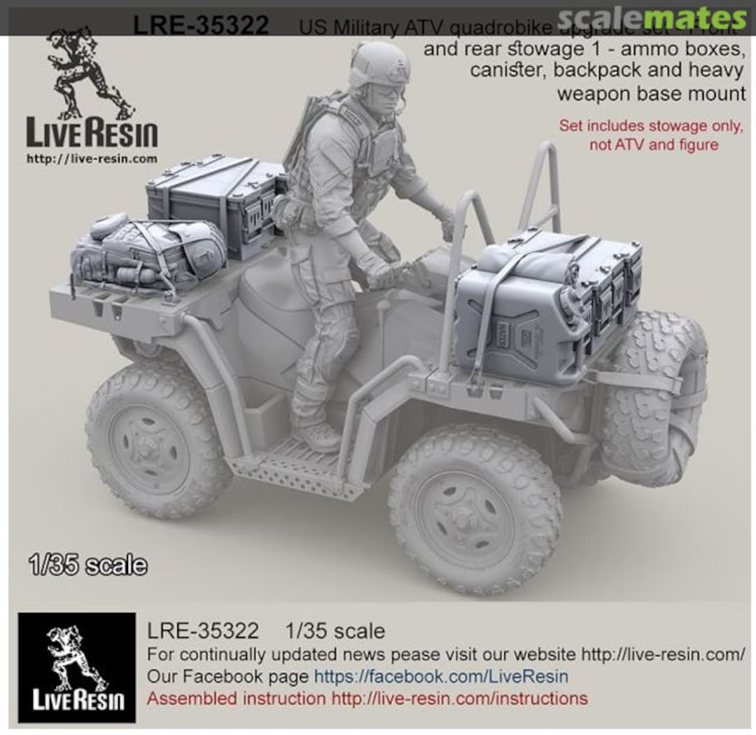 Boxart US Military ATV quadrobike upgrade set LRE-35322 Live Resin Boxart US Military ATV quadrobike upgrade set LRE-35322 Live Resin