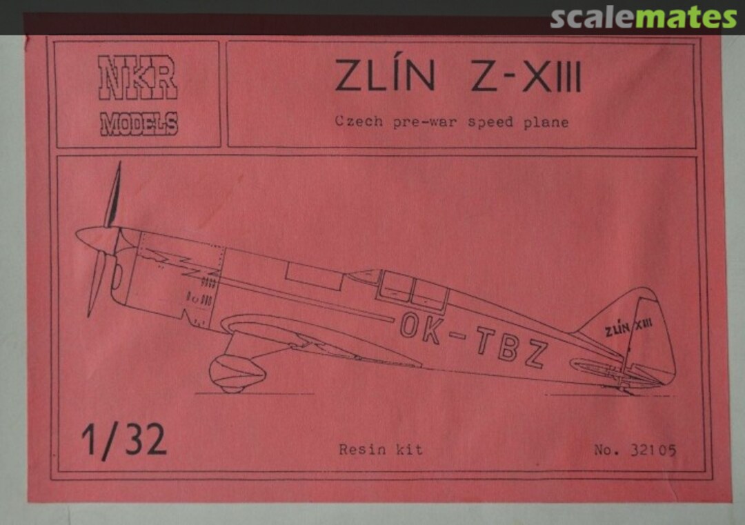 Boxart Zlin Z-XIII 32105 NKR MODELS Boxart Zlin Z-XIII 32105 NKR MODELS