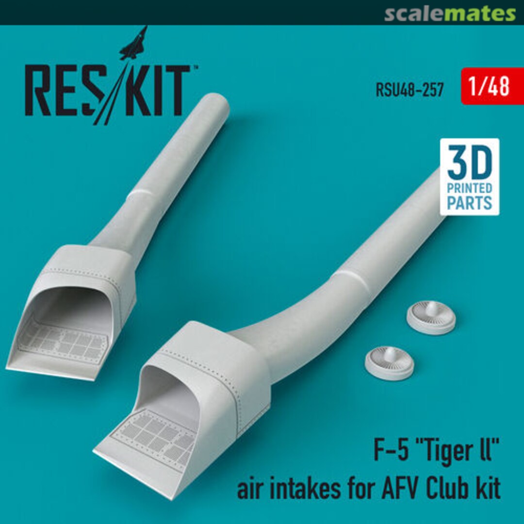 Boxart F-5 Tiger ll - Air Intakes RSU48-0257 ResKit Boxart F-5 Tiger ll - Air Intakes RSU48-0257 ResKit