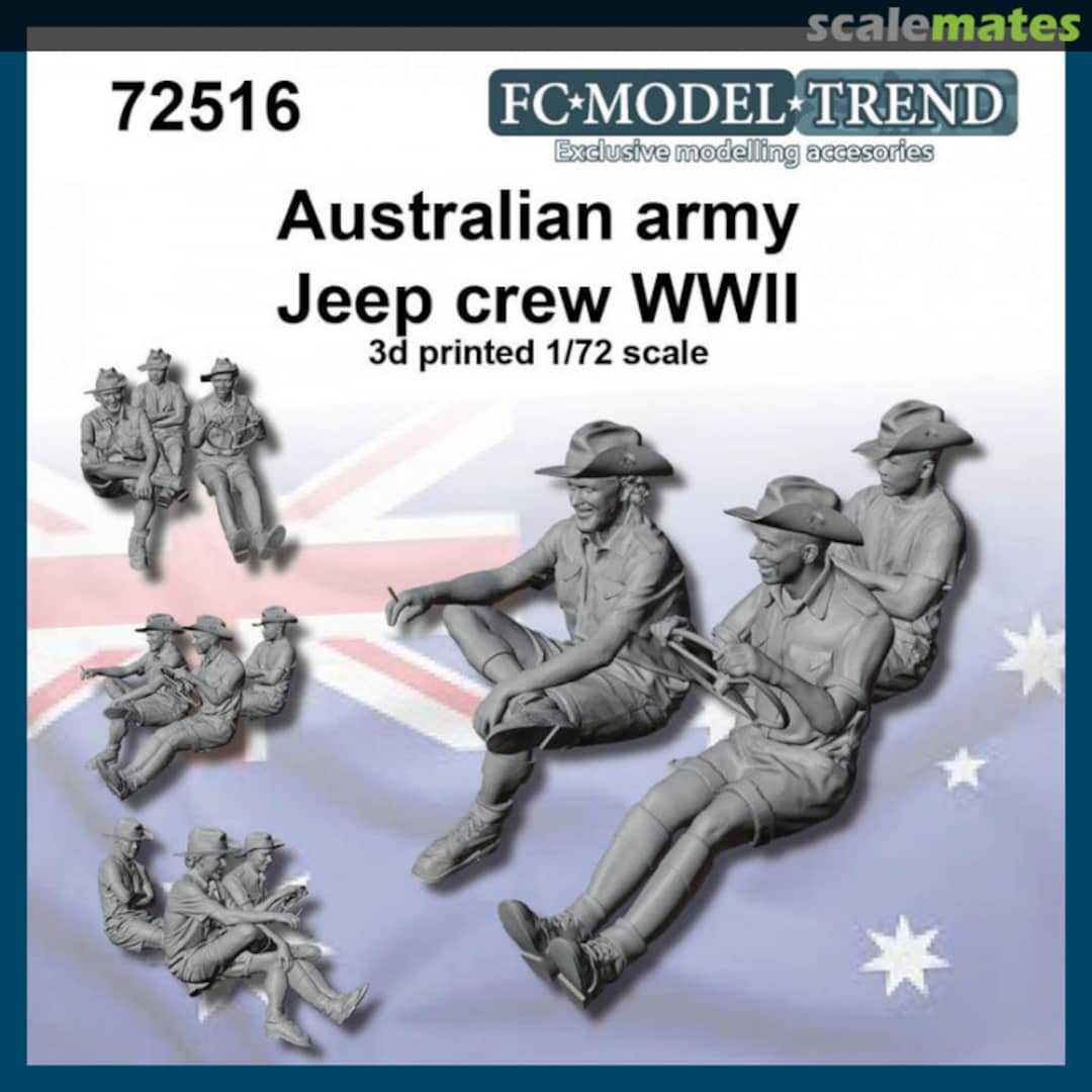 Boxart Australian Army Jeep Crew WWII 72516 FC Model Trend Boxart Australian Army Jeep Crew WWII 72516 FC Model Trend