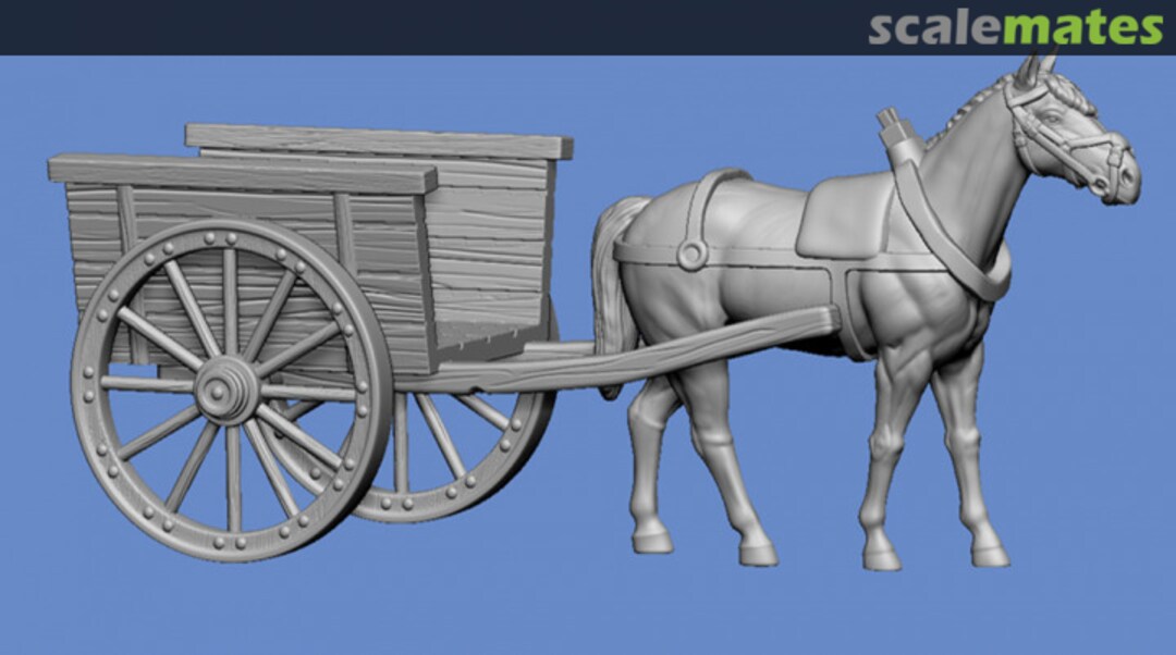 Boxart Small farmer's cart with walking horse GF 72 ZUB - 004b Germania Figuren Boxart Small farmer's cart with walking horse GF 72 ZUB - 004b Germania Figuren